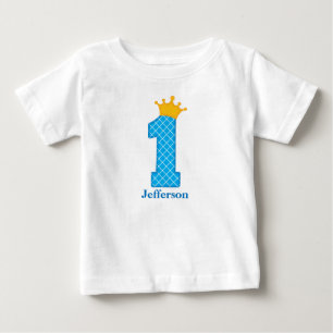 First Birthday Prince Tshirt Personalised