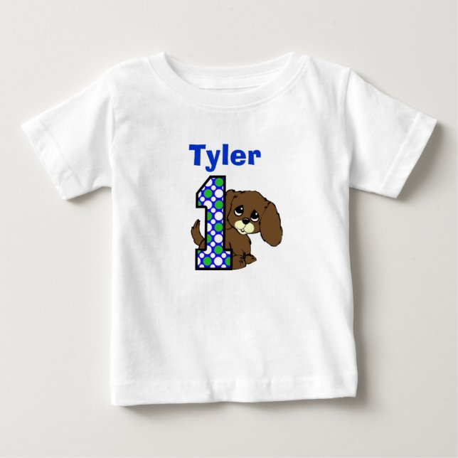 First Birthday Puppy Dog Shirt (Front)
