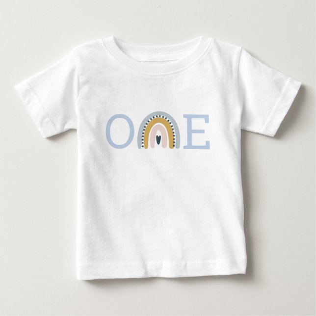 First Birthday Rainbow Baby Tee (Front)