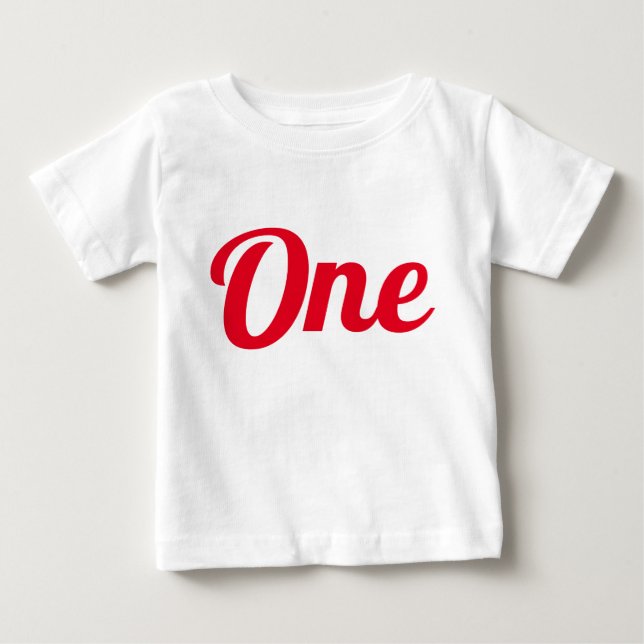 First Birthday Red Baby T-Shirt (Front)