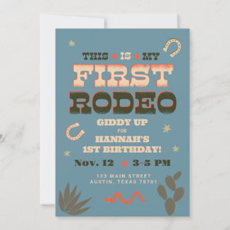 First Birthday Rodeo Invitations