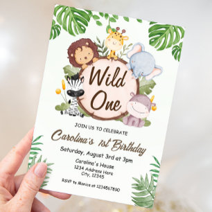 First Birthday Safari Birthday Invitation