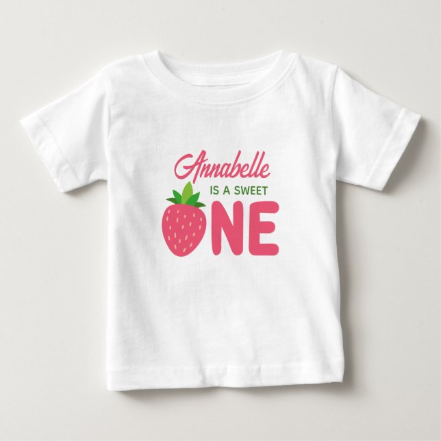 First Birthday Shirt Berry Sweet (Front)