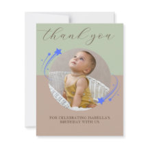 First Birthday Shooting Star Thank You Card