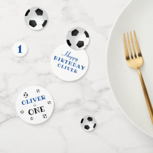 First Birthday Soccer Ball Football Birthday Party Confetti