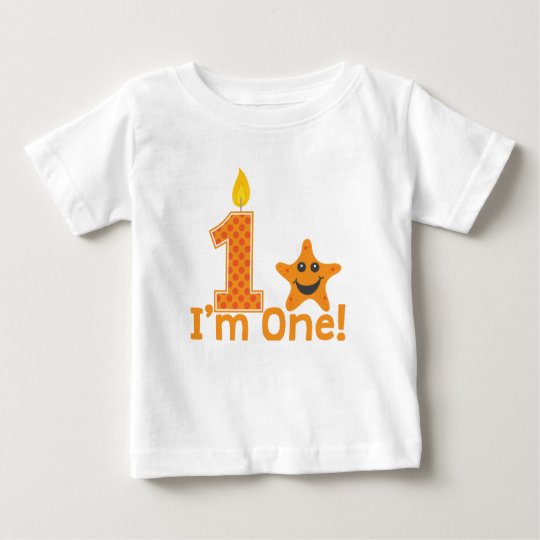 First Birthday Starfish Baby T-Shirt