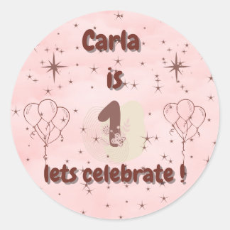 First Birthday Sticker – Cute Party Favour & Gift