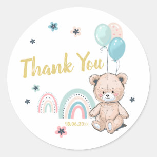 First Birthday Sticker Thank you.