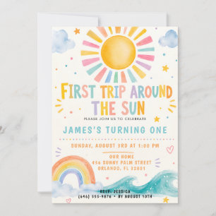 First Birthday Sunshine Party Invite