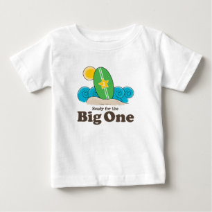 First Birthday Surfboard Surf Baby T shirt