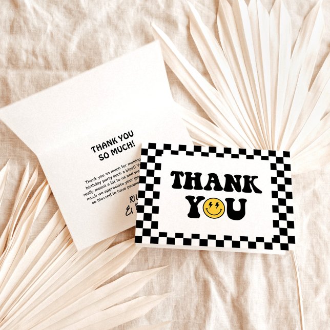 First Birthday Thank You Card, One Happy Dude (Creator Uploaded)