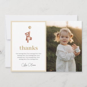 First Birthday Thank You Card With Photo