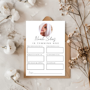 First Birthday Time Capsule Card