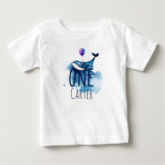 First Birthday Under the Sea Custom Name Baby T-Shirt