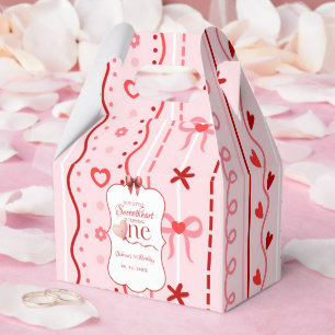 First Birthday valentine baby birthday party Favour Box