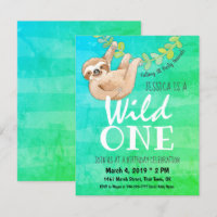 First Birthday Wild One Jungle Sloth Party