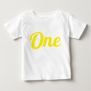 First Birthday Yellow Baby T-Shirt