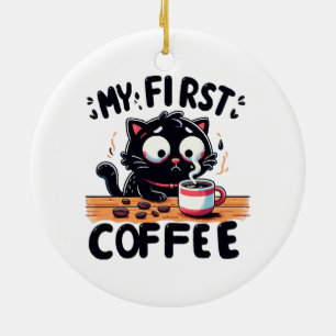First Black Coffee Adventure Ceramic Tree Decoration