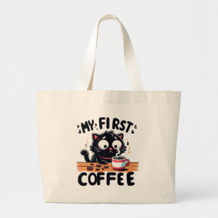 First Black Coffee Adventure Large Tote Bag