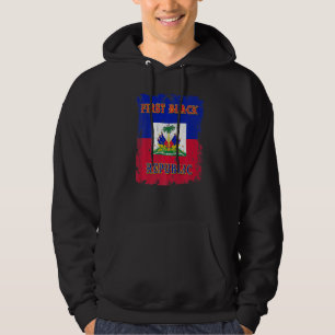 First Black Republic Of Haiti Flag Crest Coat Of A Hoodie