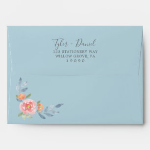 First Bloom Floral Baby Shower Invitation Envelope