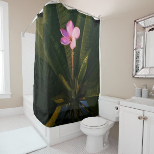 First Bloom, Plumeria Shower Curtain