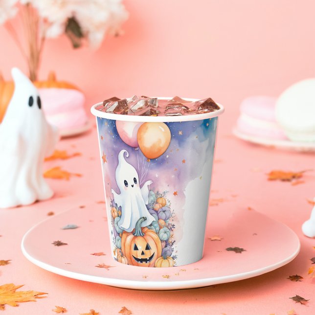 First Boo-Day Celebration - Ghost & Pumpkin Paper Cups (Creator Uploaded)