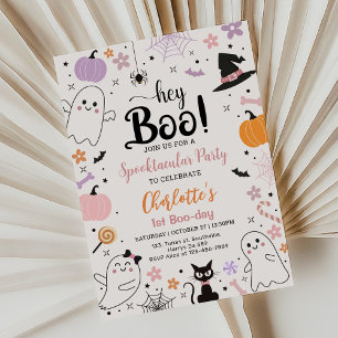 First Boo Day Spooktacular Halloween Birthday Invitation