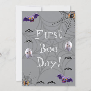 First Boo Day - Spooky 1st Birthday Invitation Car