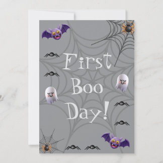 First Boo Day - Spooky 1st Birthday Invitation Car