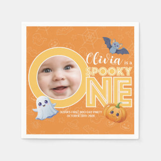 First Boo | Spooktacular First Birthday Napkin
