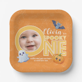 First Boo | Spooktacular First Birthday Paper Plate