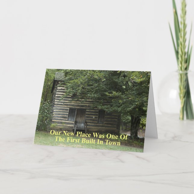 First Built in Town - Funny Change of Address Announcement (Front)