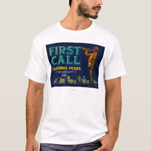 First Call Pear Crate LabelContra Costa, CA T-Shirt