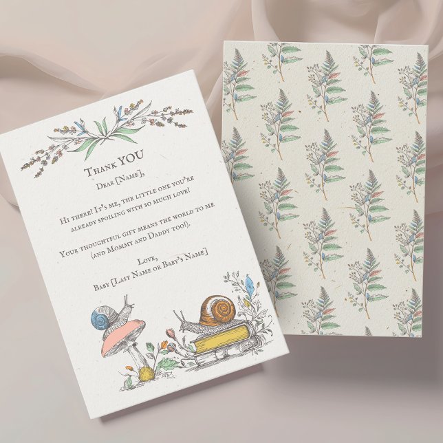 First chapter birthday cottagecore hand-drawn thank you card (Creator Uploaded)