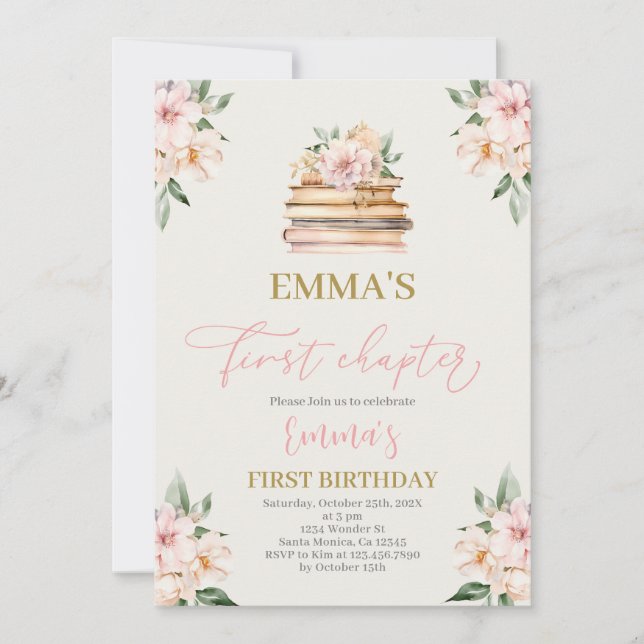 First Chapter Birthday Invitation (Front)