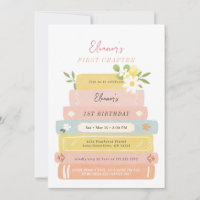 First Chapter Storybook Birthday Invitation
