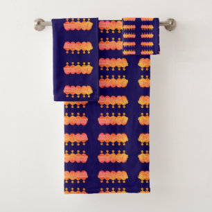 First: Chicken Or The Egg Dk Blue Bath Towel Set