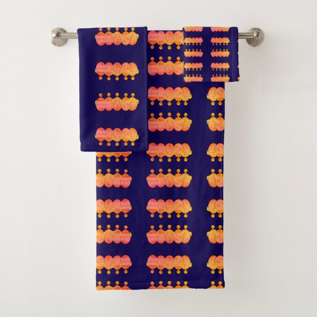 First: Chicken Or The Egg Dk Blue Bath Towel Set (Insitu)