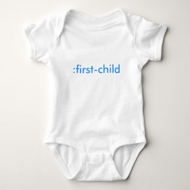 :first-child organic baby bodysuit (Front)