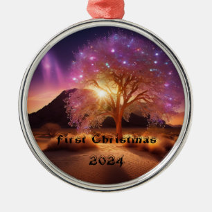 First Christmas 2024 Metal Tree Decoration