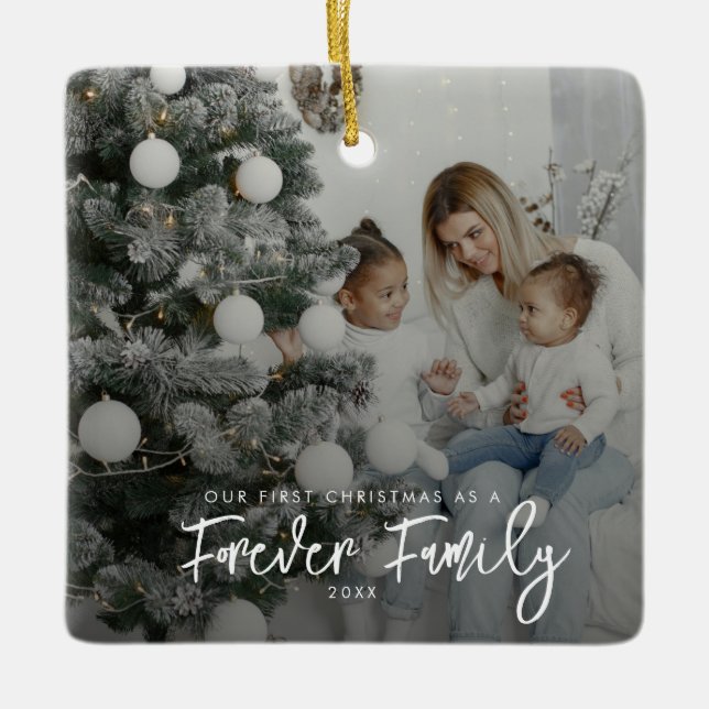 First Christmas Adopted Ceramic Ornament (Front)