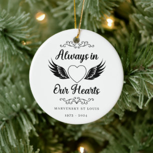 First Christmas always in our heart memorial  Ceramic Tree Decoration