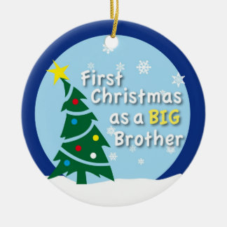 First Christmas as a BIG Brother Ceramic Tree Decoration