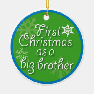 First Christmas as a Big Brother Ceramic Tree Decoration