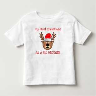First Christmas As A Big Brother Toddler T-shirt