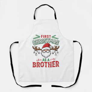 First Christmas As a Brother Santa Gnome Apron
