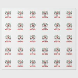 First Christmas As a Brother Santa Gnome Wrapping Paper