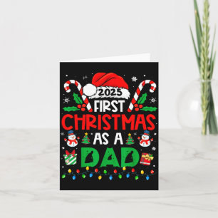 First Christmas As A Dad 2025 Family Matching 1st Card