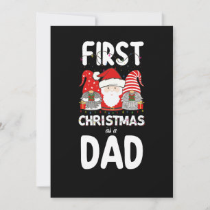 First Christmas As A Dad Family Holiday Kids Invitation